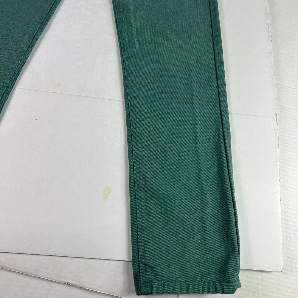 VTG Calvin Klein Jean's Juniors 26x31* Straight Green Faded Denim USA Made Tag 3